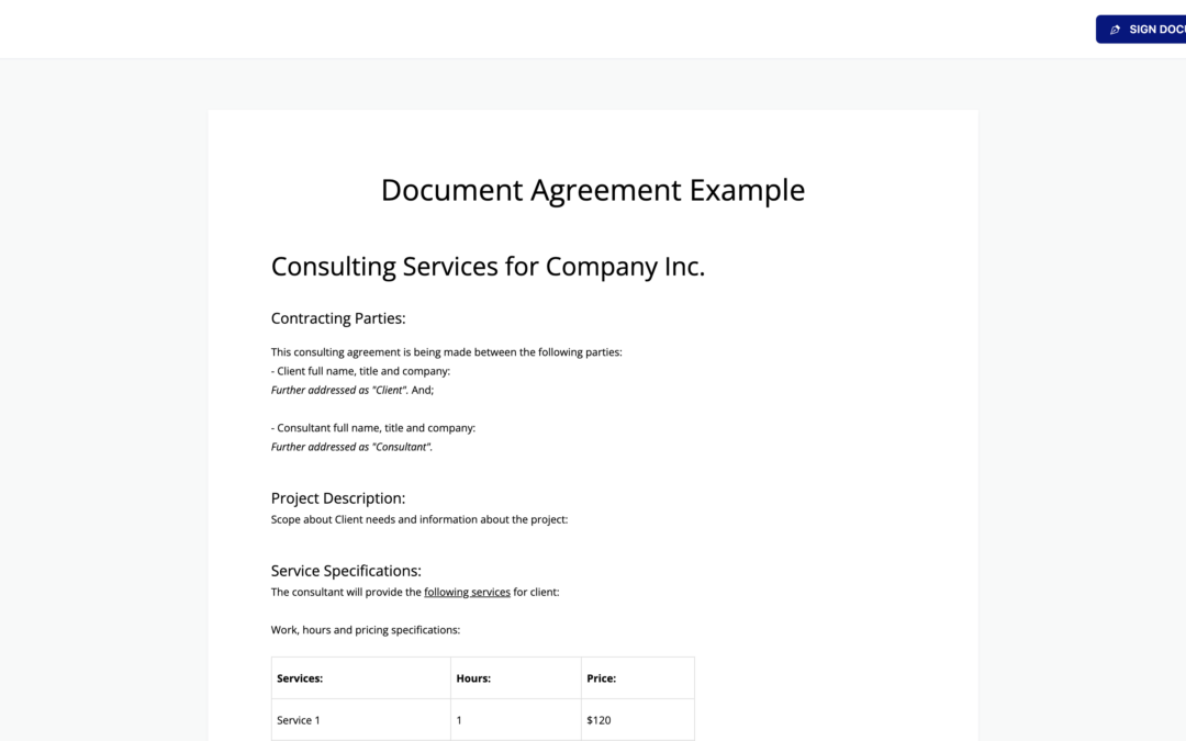 Free Contract Proposal for B2B Consulting Template